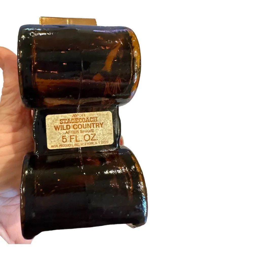 Vintage 1970s Avon Stagecoach Wild Country Aftershave 5 Fluid Ounce Decanter